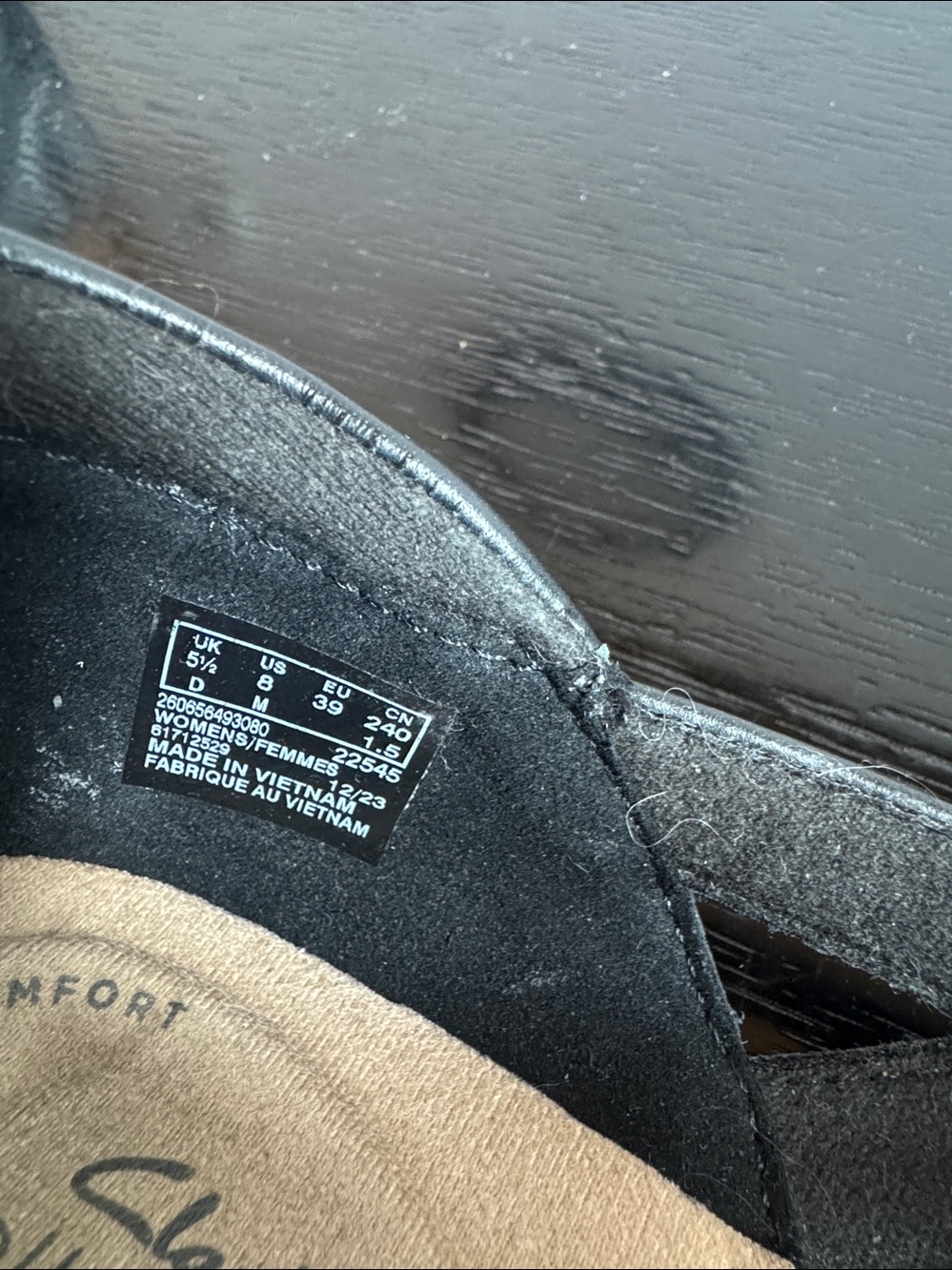 Clarks Comfortable Black Women's Mary Jane Shoes - Picture 6 of 6